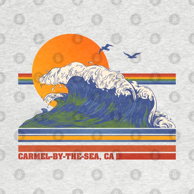 Retro Carmel-by-the-Sea CA 70s Style Tourist Souvenir by darklordpug